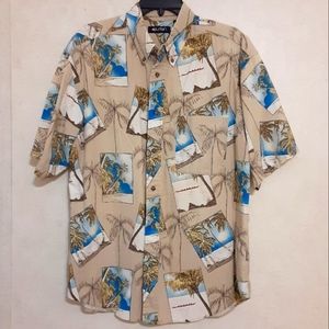 SZ L PURITAN BUTTON FRONT SHIRT